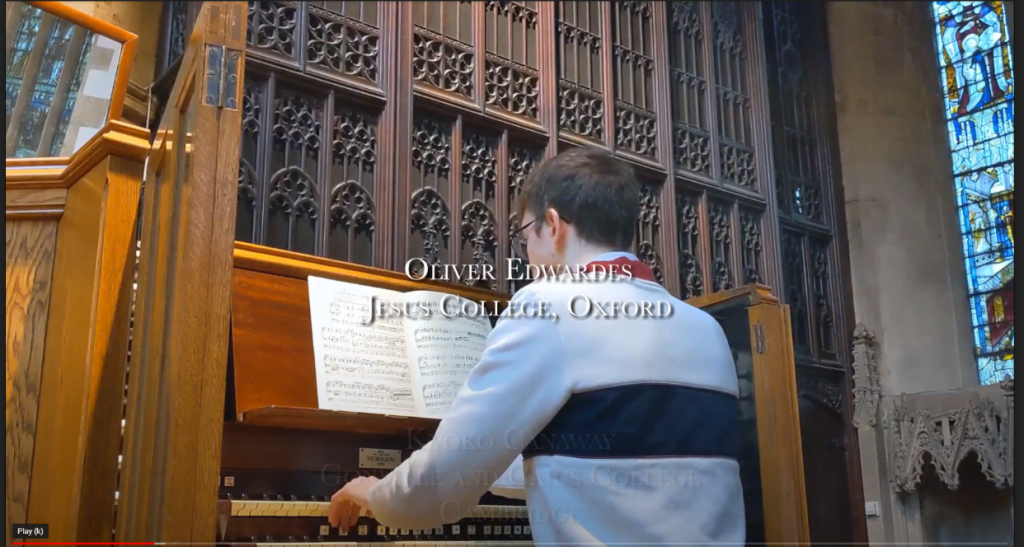 Man playing organ