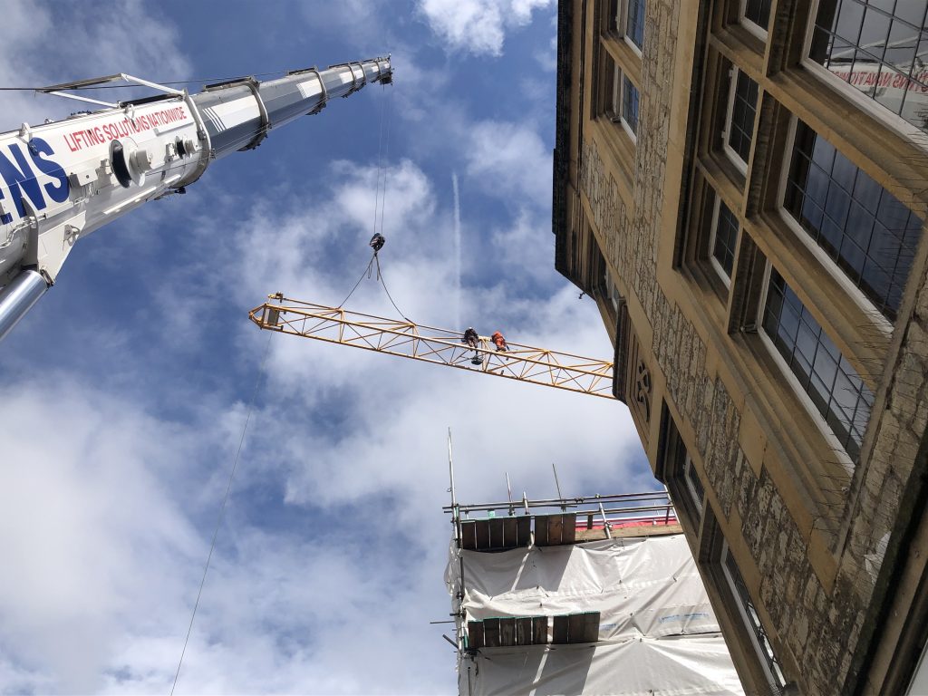 Tower crane starts to be removed from Northgate site